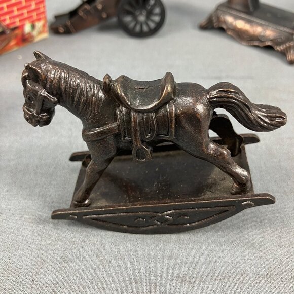 Lot of 5 VTG Miniature Die Cast Metal Pencil Sharpeners Hobby Horse #6020 + More - Picture 2 of 5